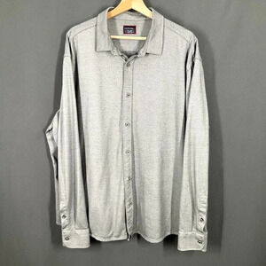 Untuckit Shirt‎ Mens 3XL Gray Check Long Sleeve Button Down Casual Preppy